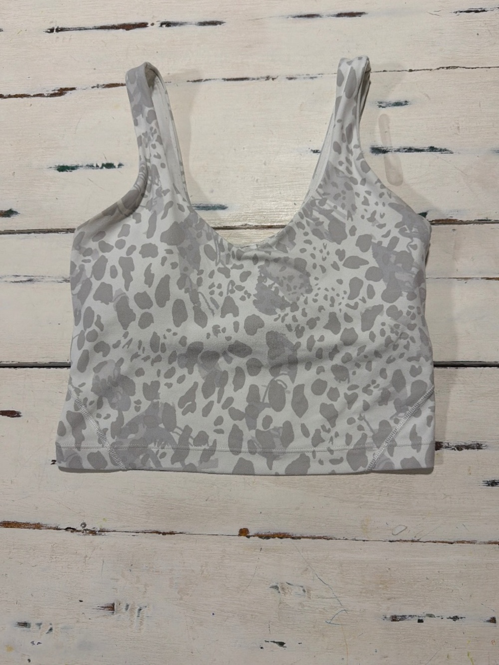 Lululemon Align Tank Top Cheetah Camo Antique White Multi SZ 2